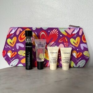 NIB MAC Skincare and Makeup Set with Clinique Cosmetic Bag